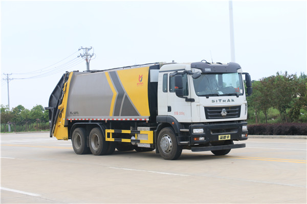 重汽汕德卡后八轮20方压缩垃圾车