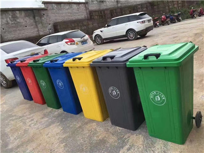 （环卫垃圾桶）660升塑料方形垃圾桶